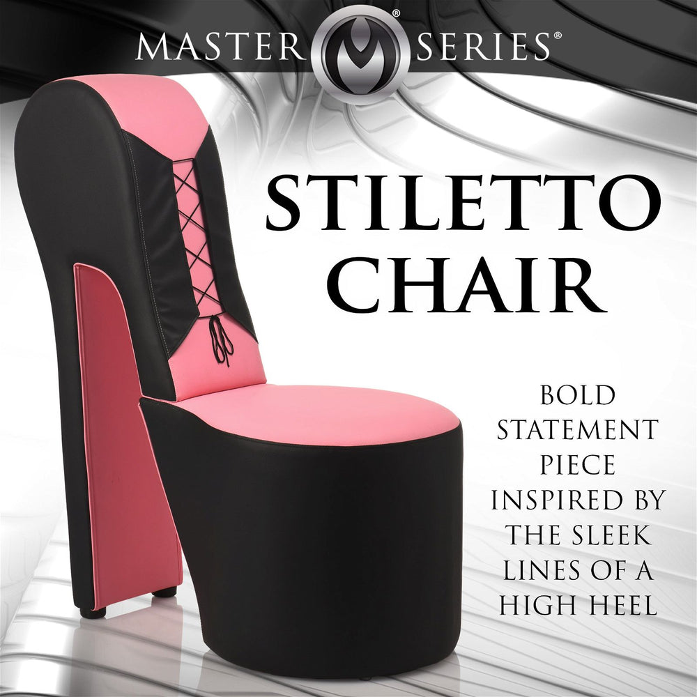 Pink Stiletto Corset Throne Chair - AdultLuxe