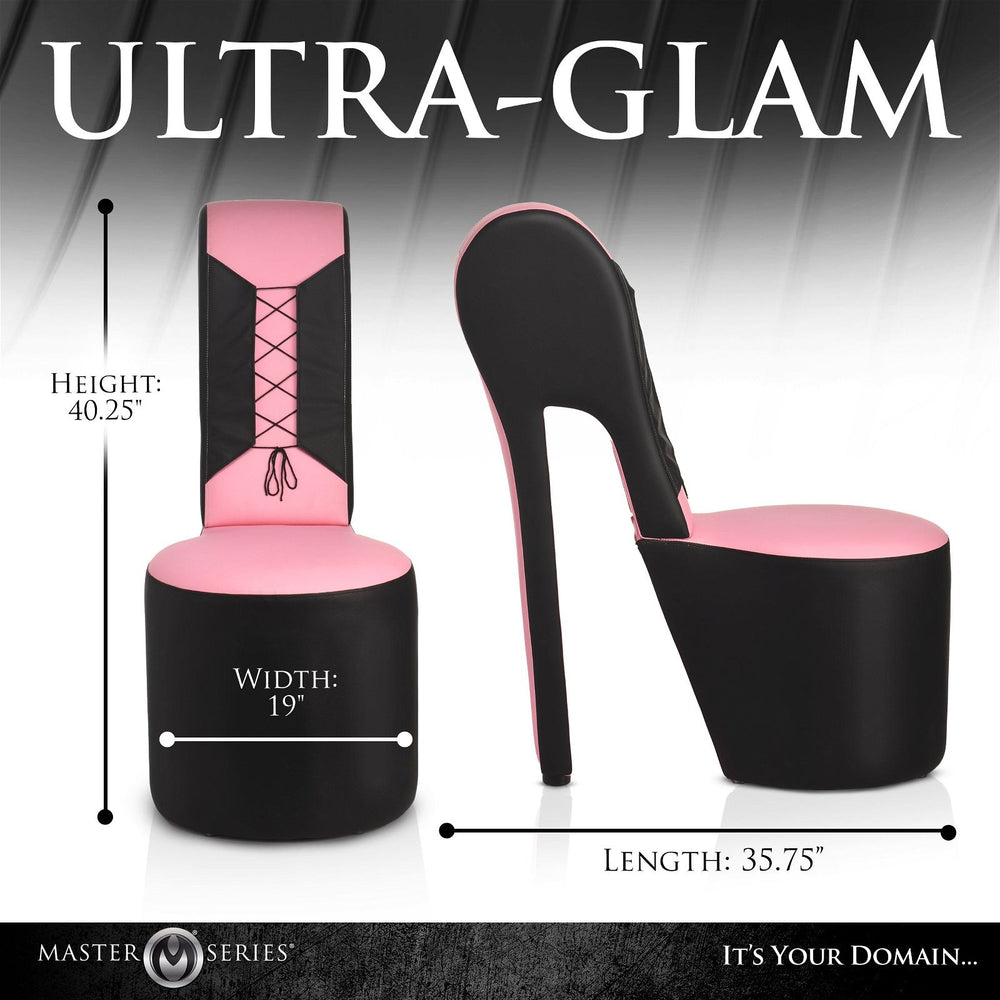 Pink Stiletto Corset Throne Chair - AdultLuxe