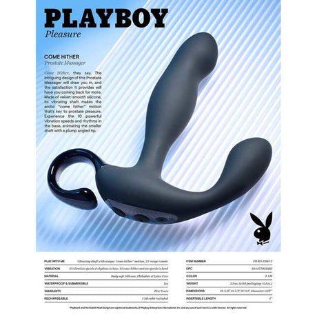 Playboy Come Hither Prostate Massager - AdultLuxe