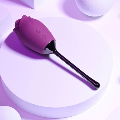 Playboy Petal Tongue and Point Vibrator - AdultLuxe