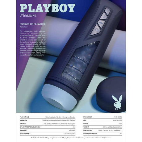 Playboy Pursuit Of Pleasure Automatic Penis Stroker - AdultLuxe