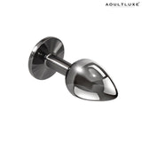 Playboy Tux Small Metallic Glass Butt Plug - AdultLuxe