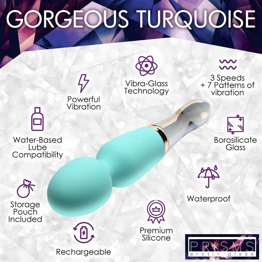 Prisms 10x Dual Ended Silicone & Glass Wand - AdultLuxe