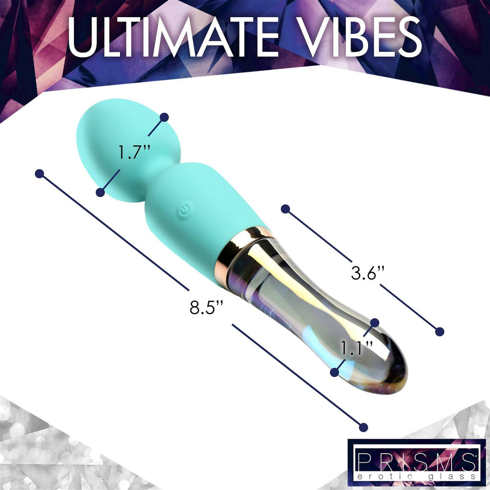 Prisms 10x Dual Ended Silicone & Glass Wand - AdultLuxe