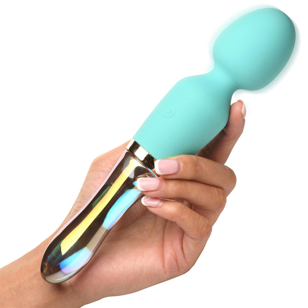 Prisms 10x Dual Ended Silicone & Glass Wand - AdultLuxe