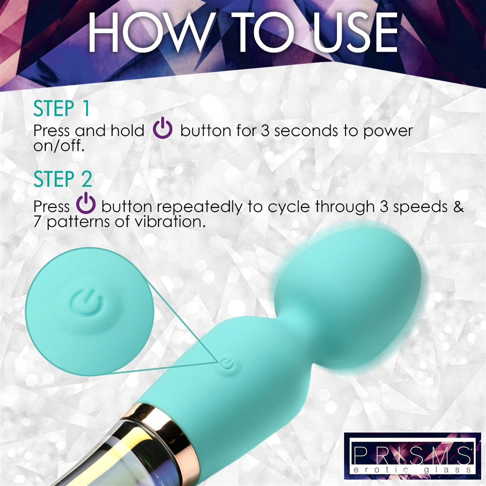 Prisms 10x Dual Ended Silicone & Glass Wand - AdultLuxe