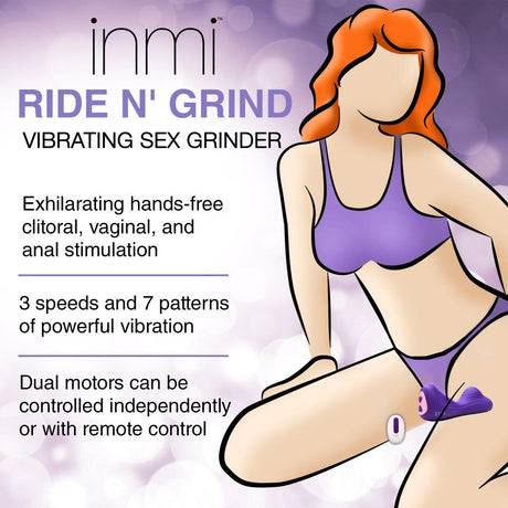 Ride N' Grind 10 X Vibrating Silicone Sex Grinder - AdultLuxe