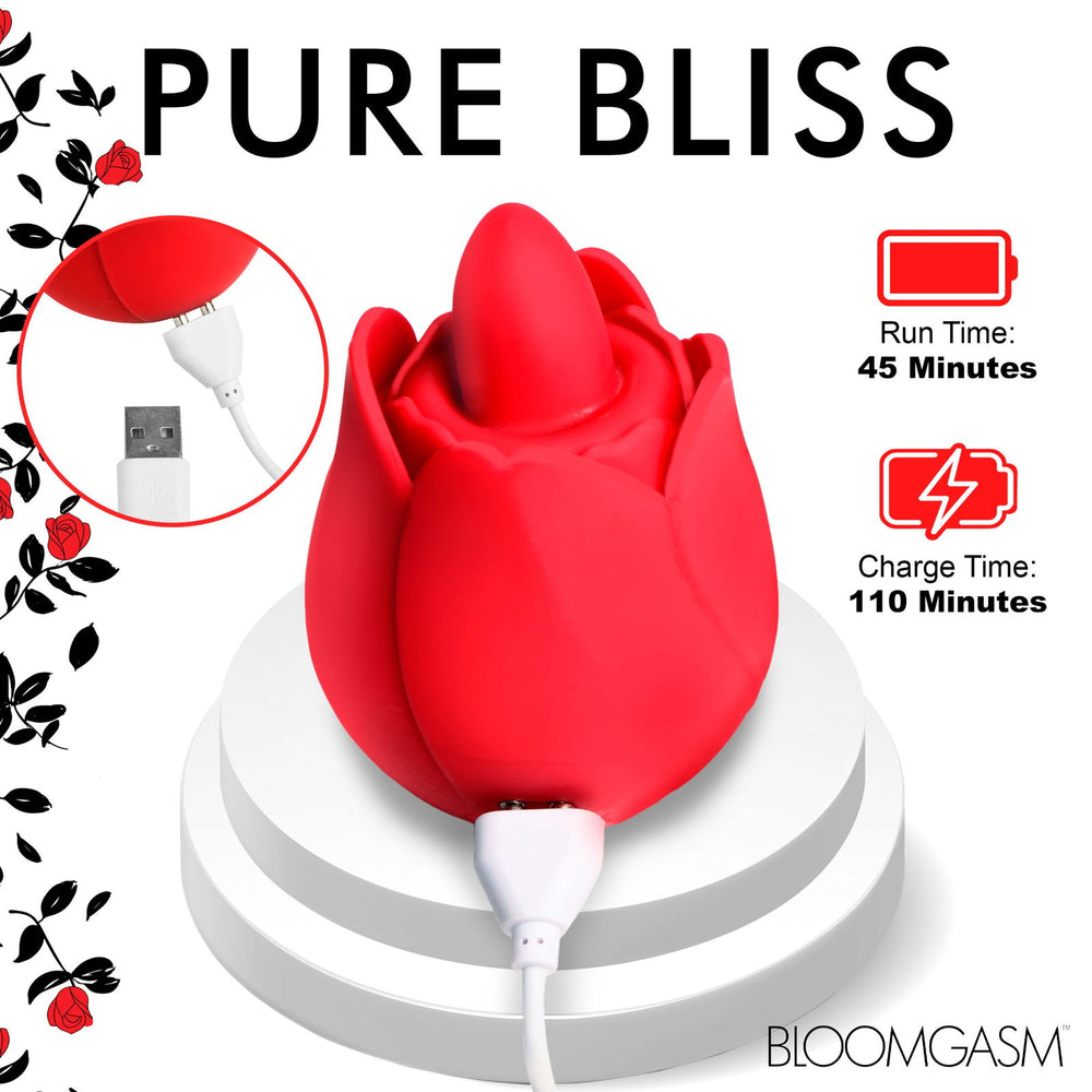 Rose Kisser Licking And Vibrating Digital Clitoral Stimulator - AdultLuxe