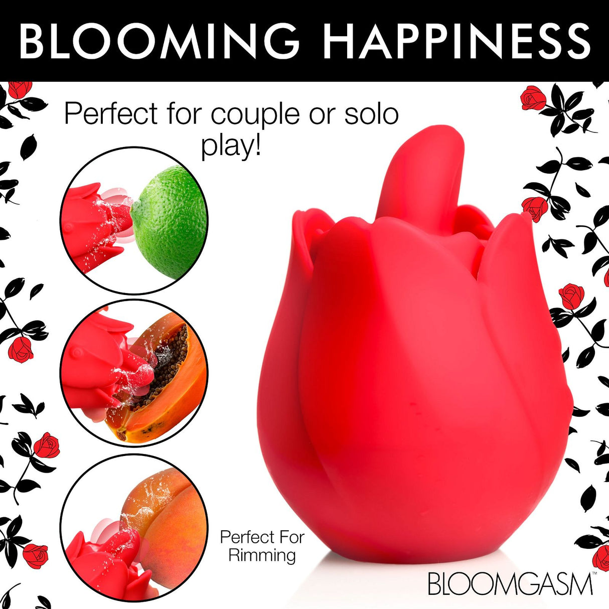Rose Kisser Licking And Vibrating Digital Clitoral Stimulator - AdultLuxe