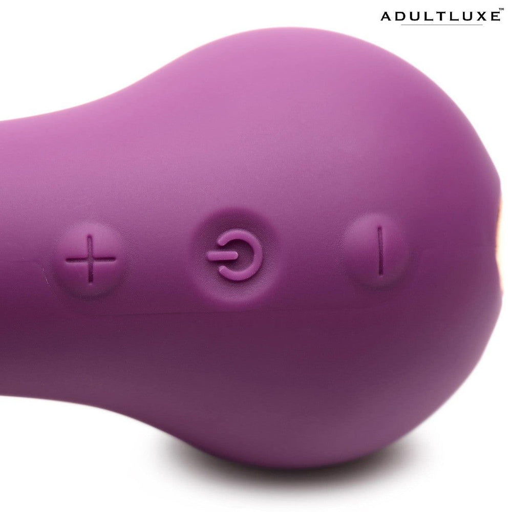 Rumbles 10x G-spot Curved Rumbly Silicone Vibrator - AdultLuxe