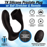 Trinity Vibes 7x Silicone Prostate Plug With Ball Stretcher And Remote