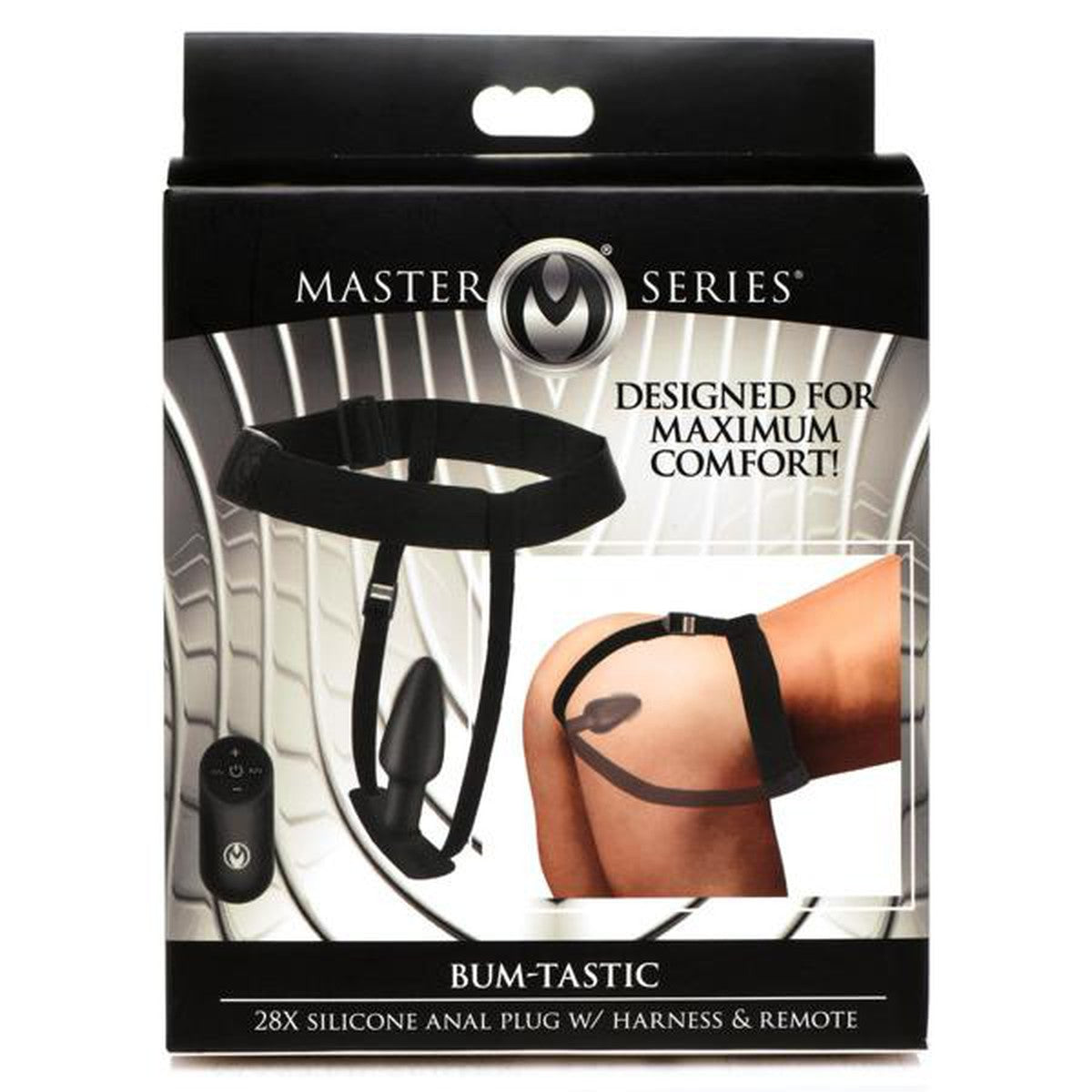 Bum-tastic 28x Silicone Anal Plug With Comfort Harness And Remote Control