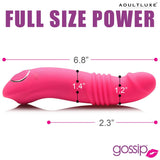 Gossip Blaster 7x Thrusting Silicone Vibrator
