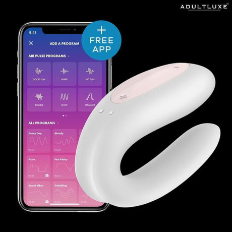 Satisfyer Double Joy Remote Control Vibrator With App - AdultLuxe