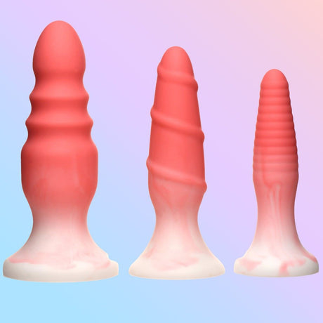 Simply Sweet 3 Piece Silicone Butt Plug Set - AdultLuxe