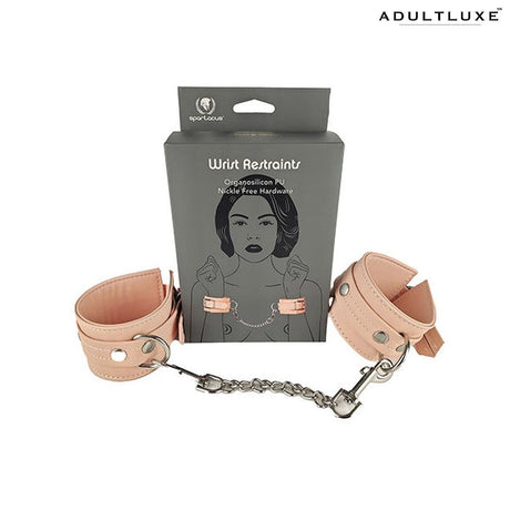 Spartacus Organsilicone Pu Cuff Wrist Restraints - AdultLuxe