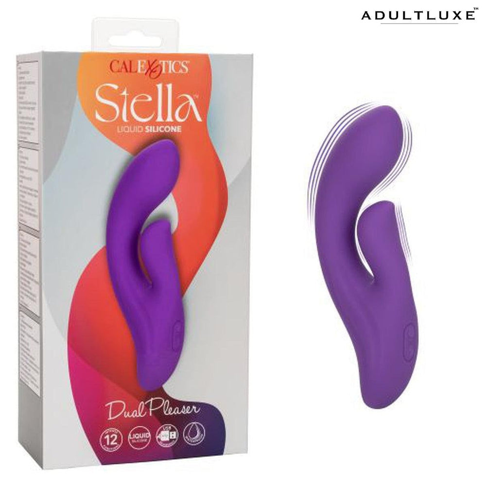 Stella Liquid Silicone Dual Pleaser Rabbit Vibrator - AdultLuxe