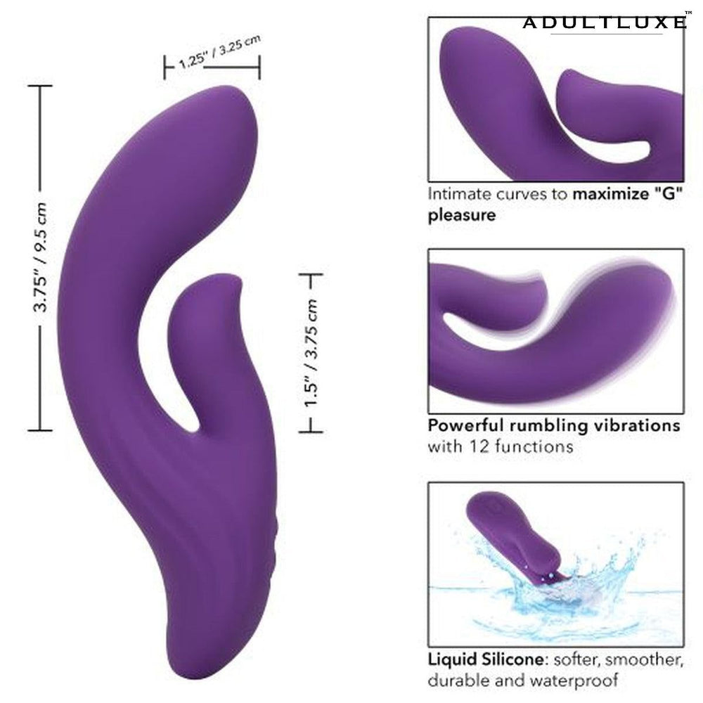 Stella Liquid Silicone Dual Pleaser Rabbit Vibrator - AdultLuxe