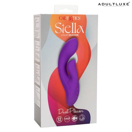 Stella Liquid Silicone Dual Pleaser Rabbit Vibrator - AdultLuxe