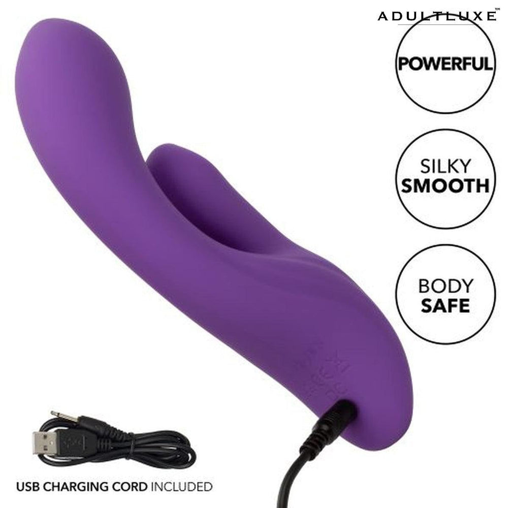 Stella Liquid Silicone Dual Pleaser Rabbit Vibrator - AdultLuxe