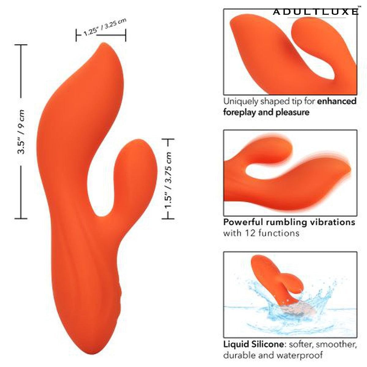 Stella Liquid Silicone Dual Teaser Rabbit Vibrator - AdultLuxe