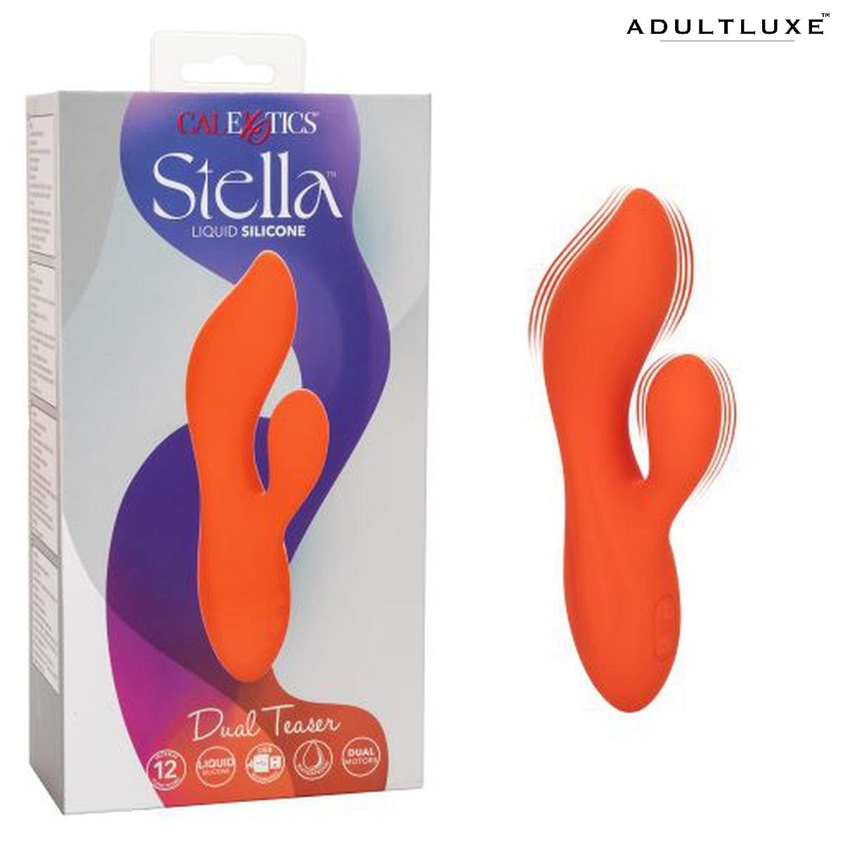 Stella Liquid Silicone Dual Teaser Rabbit Vibrator - AdultLuxe
