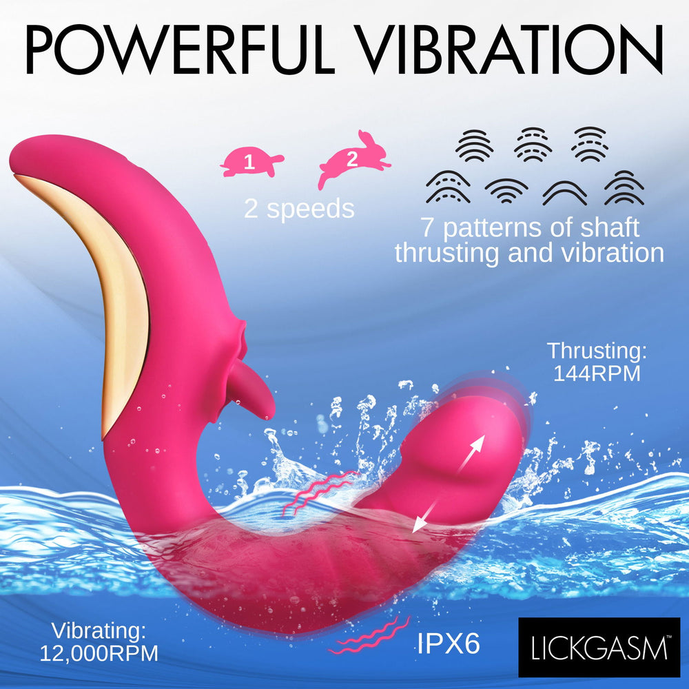 Tease And Please Thrusting And Licking Vibrator - AdultLuxe