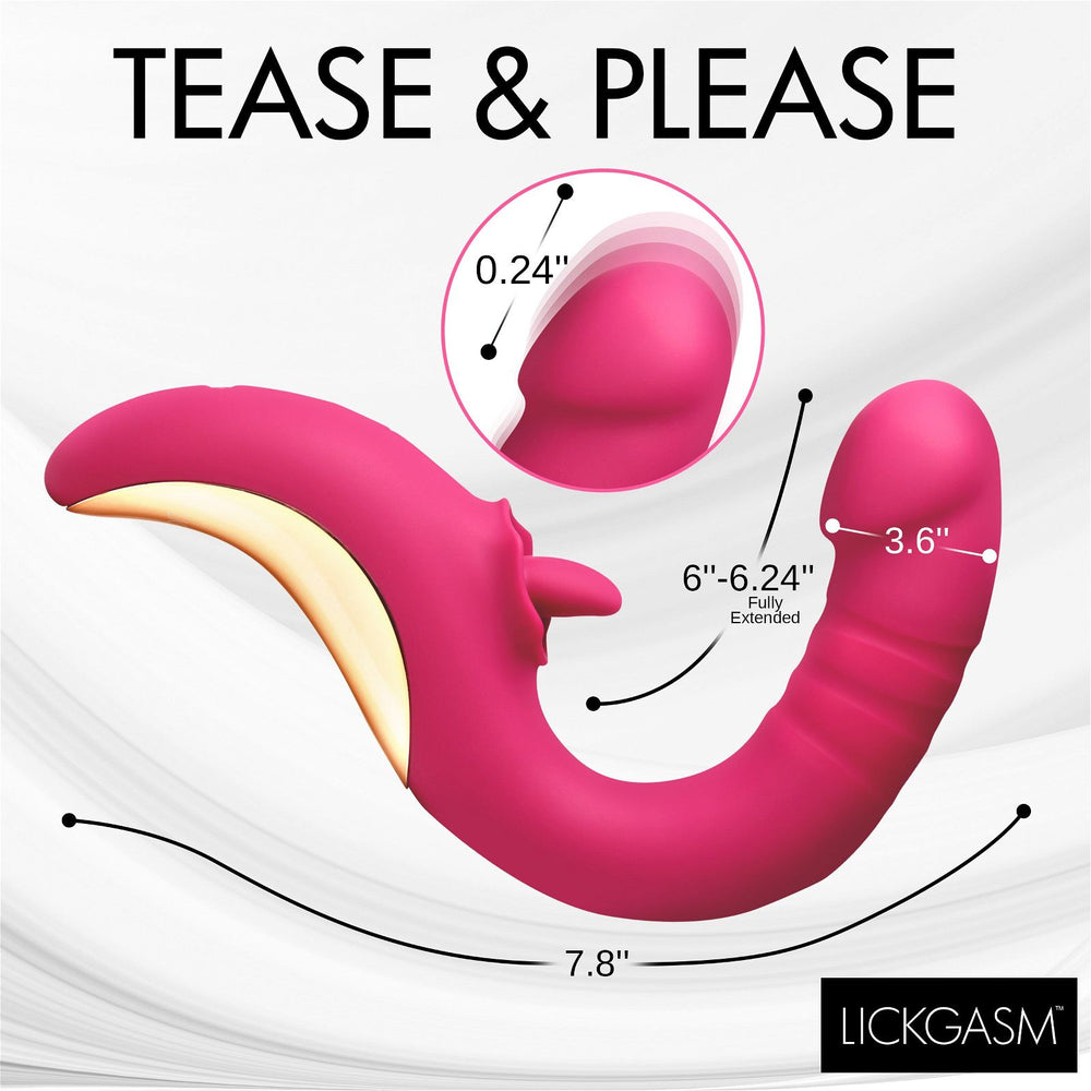 Tease And Please Thrusting And Licking Vibrator - AdultLuxe