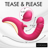 Tease And Please Thrusting And Licking Vibrator - AdultLuxe
