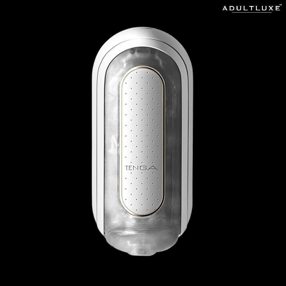 Tenga Flip Zero White Vibrating Masturbator - AdultLuxe