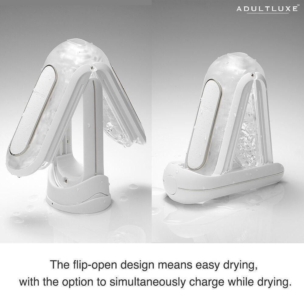 Tenga Flip Zero White Vibrating Masturbator - AdultLuxe