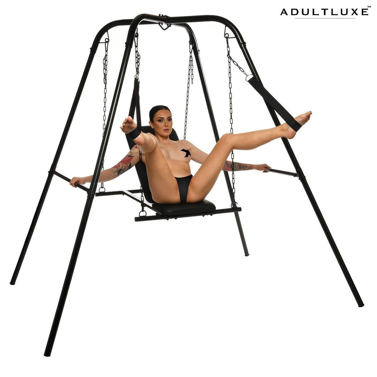 Throne Adjustable Sex Swing With Stand - AdultLuxe