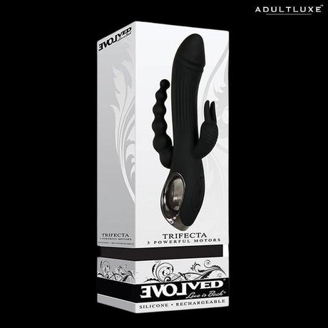 Trifecta Black Rabbit Vibrator - AdultLuxe
