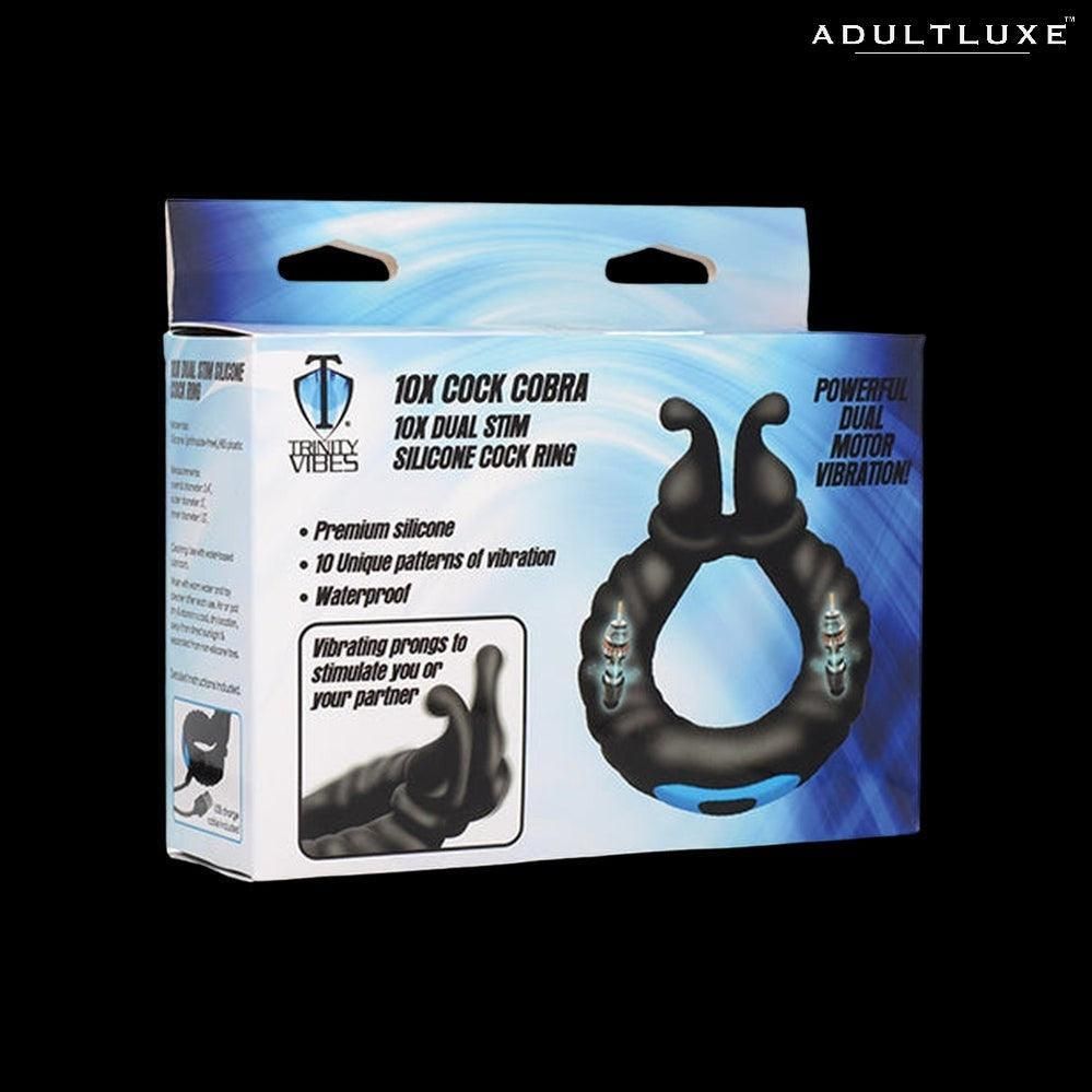 Trinity Cobra Dual Stimulation Silicone Cock Ring - AdultLuxe