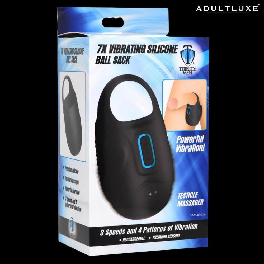 Trinity Men Vibrating Silicone Ball Sack - AdultLuxe
