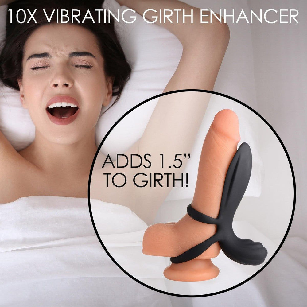 Trinity Vibes 10x Silicone Vibrating Penis Girth Enhancer - AdultLuxe