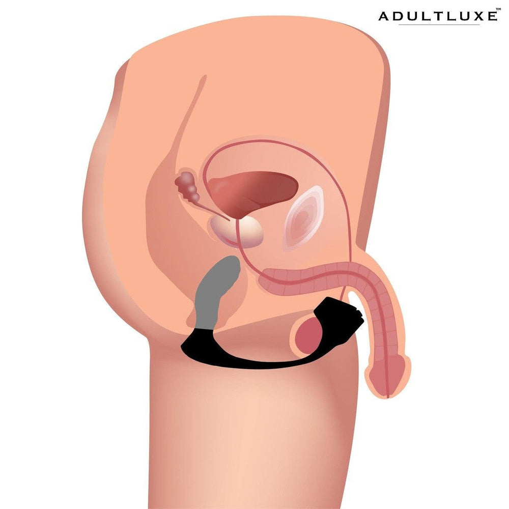 Trinity Vibes 7x Silicone Prostate Plug With Ball Stretcher And Remote - AdultLuxe