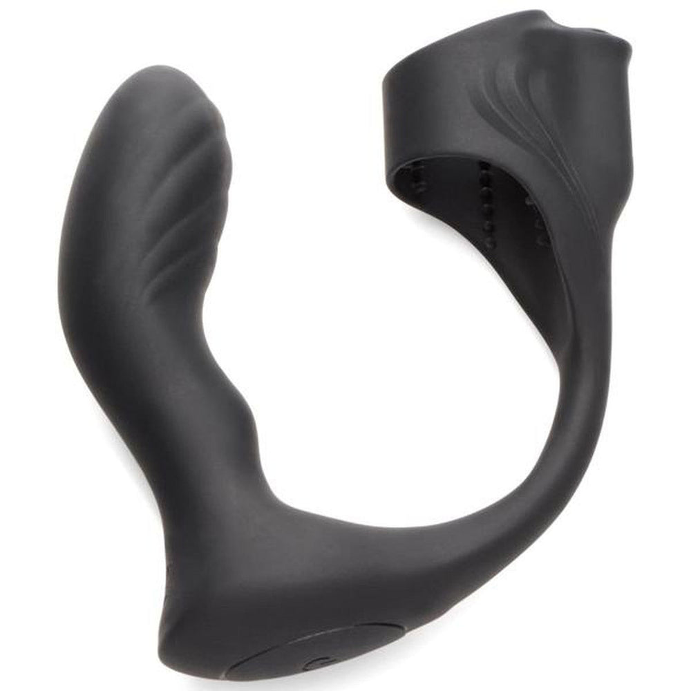 Trinity Vibes 7x Silicone Prostate Plug With Ball Stretcher And Remote - AdultLuxe