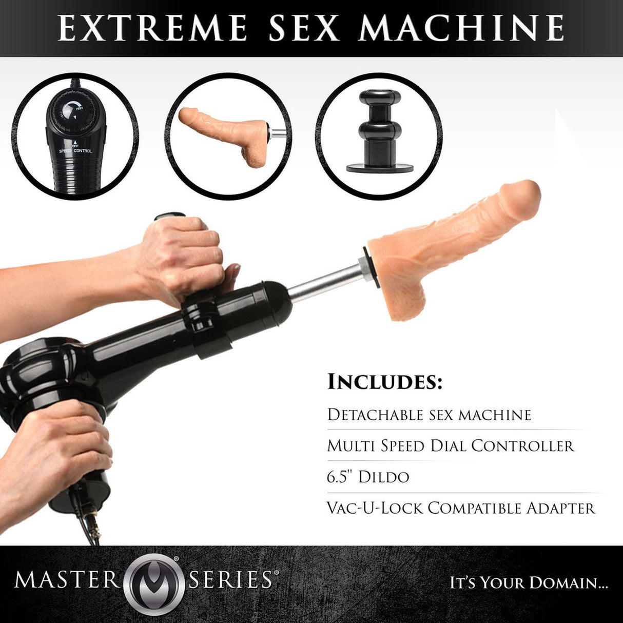 Ultimate Obedience Chair With Sex Machine - AdultLuxe