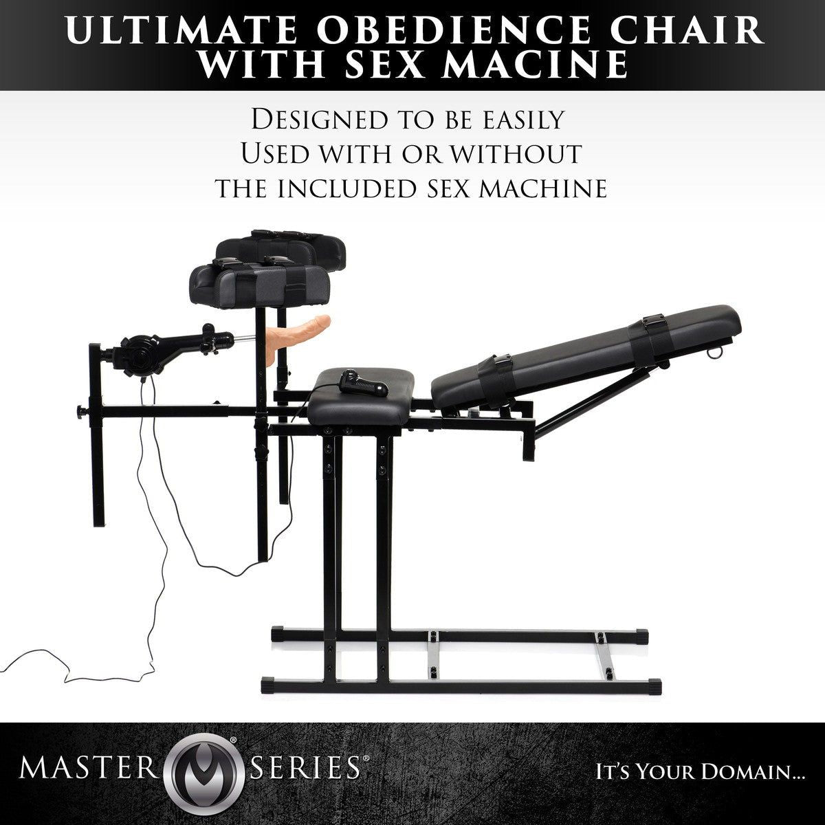 Ultimate Obedience Chair With Sex Machine - AdultLuxe