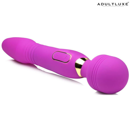 Ultra Thrust-her Deluxe Thrusting Vibrating Silicone Wand - AdultLuxe