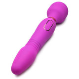 Ultra Thrust-her Deluxe Thrusting Vibrating Silicone Wand - AdultLuxe