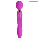 Ultra Thrust-her Deluxe Thrusting Vibrating Silicone Wand - AdultLuxe