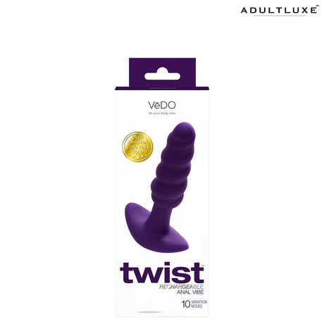 VeDO Twist Rechargeable Anal Plug - AdultLuxe