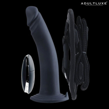 Vedo Diki Rechargeable Vibrating Dildo and Harness - AdultLuxe