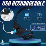 Vibrating Silicone Cock Ring And Anal Stimulator