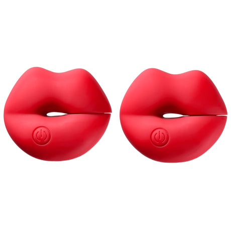 Cloud 9 Naughty Nips Vibrating Nipple Clamps Red - AdultLuxe