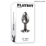 Playboy Tux Small Metallic Glass Butt Plug