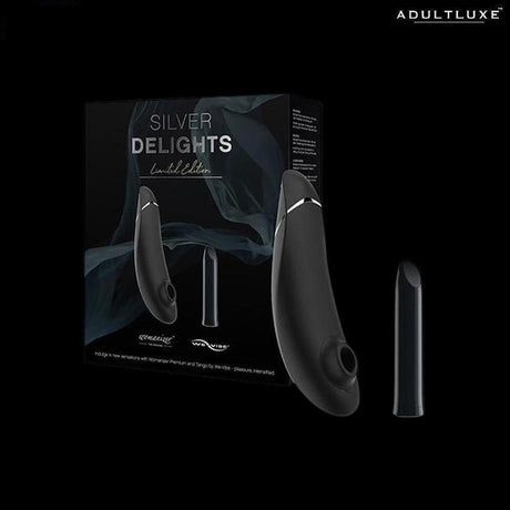 We-Vibe Tango Womanizer Premium Silver Delights Collection Kit - AdultLuxe