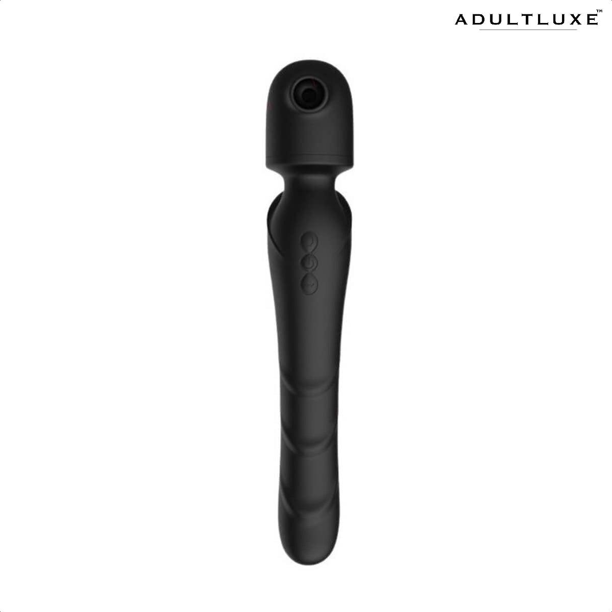 AdultLuxe 3 in 1 Wand with Vibrating Head Clitoral Suction & GSpot Stimulation